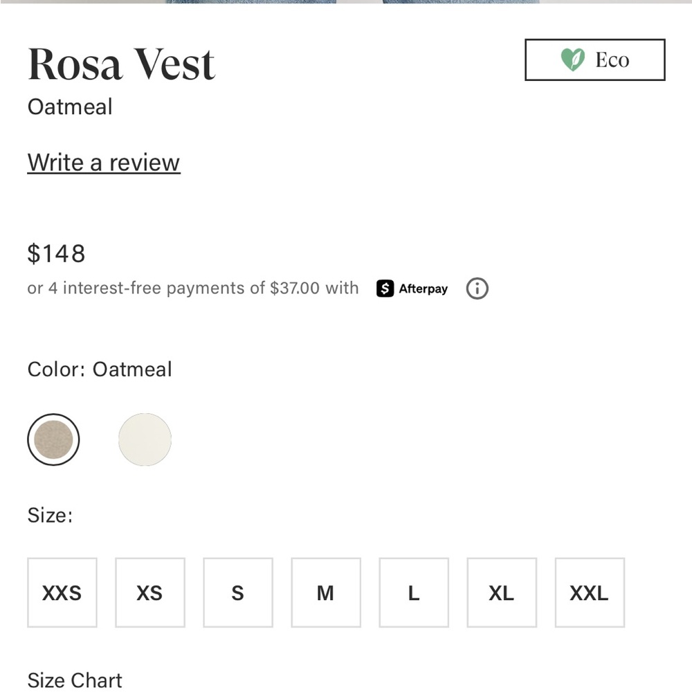 NWT Rails Rosa Button Vest Eco Collection in Oatmeal - M - Picture 6 of 10